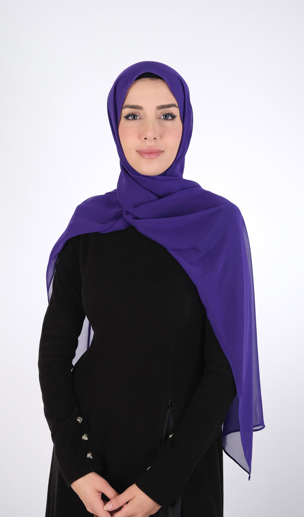 Purple Chiffon Scarf