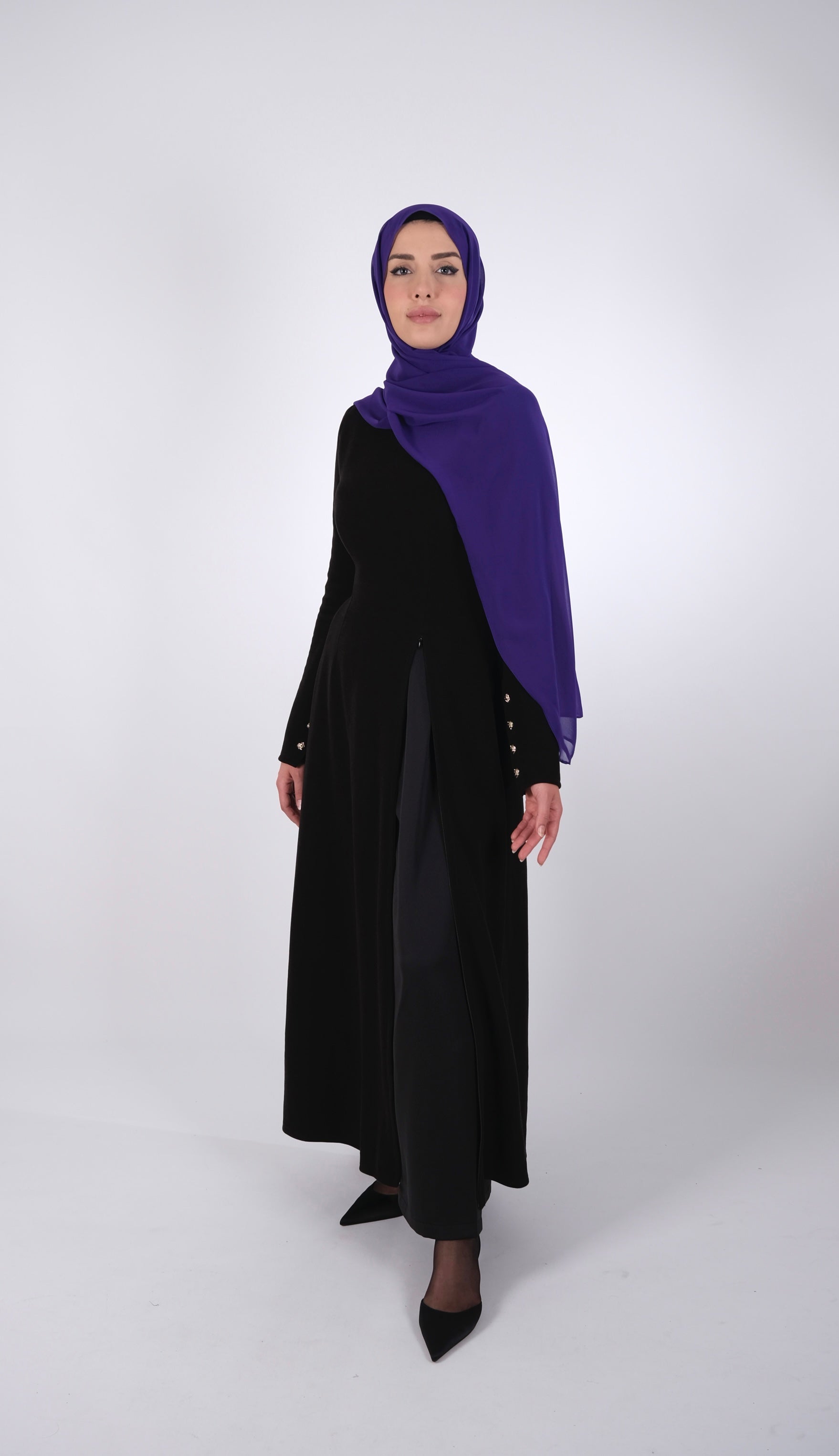 Purple Chiffon Scarf