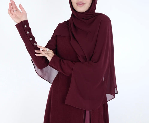 Burgundy Chiffon Scarf