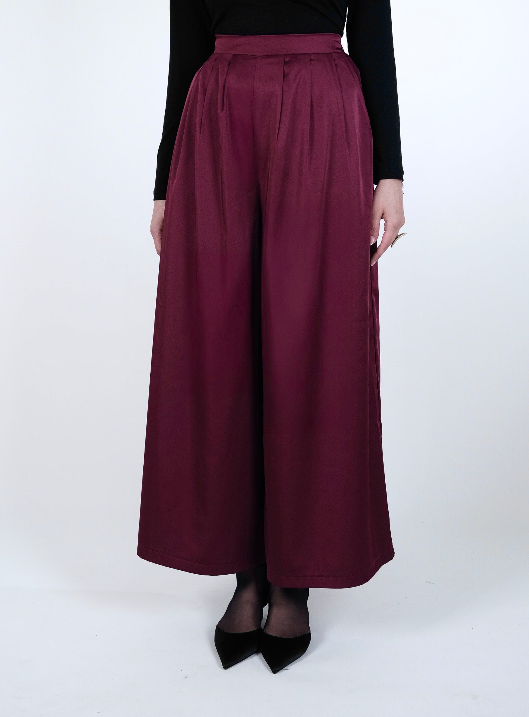 The Satin Wide-Leg Pants