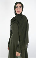 Olive Green Chiffon Scarf